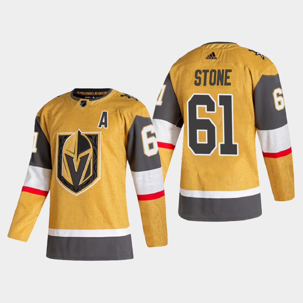 Vegas Golden Knights #61 Mark Stone Men Adidas 2020 Authentic Player Alternate Stitched NHL Jersey Gold->more nhl jerseys->NHL Jersey